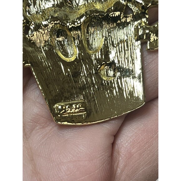 AJC Gold Tone Cat In Flower Basket Keychain New - Picture 5 of 5